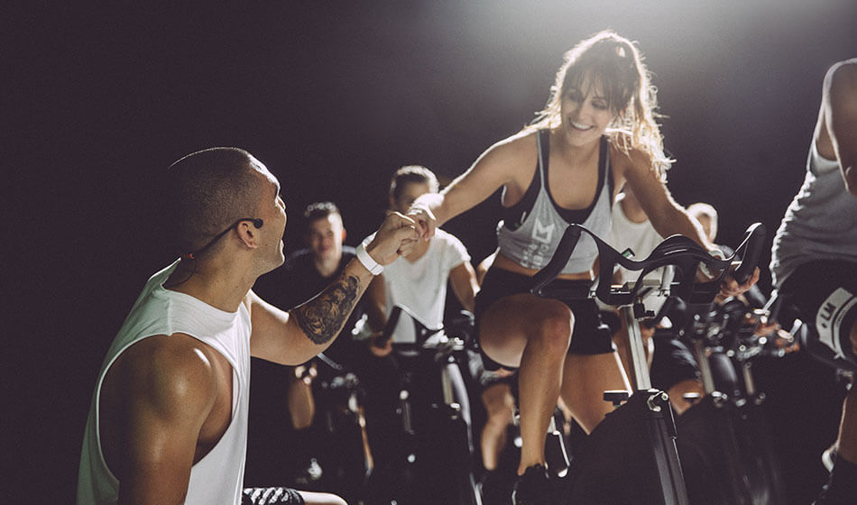 Indoor store group cycling