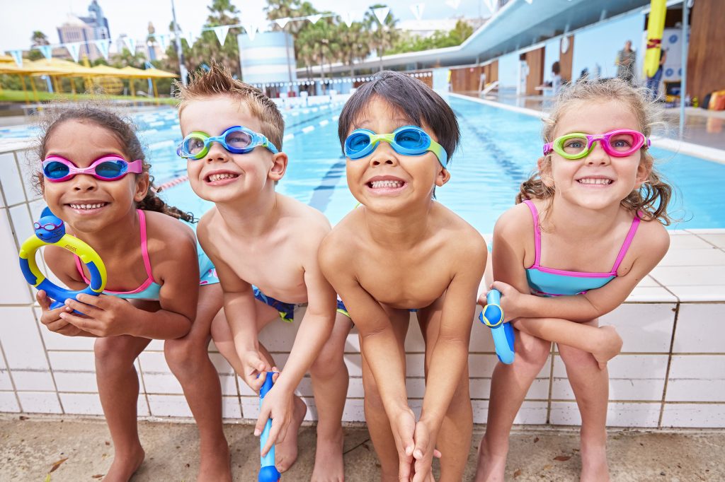 kids swimming